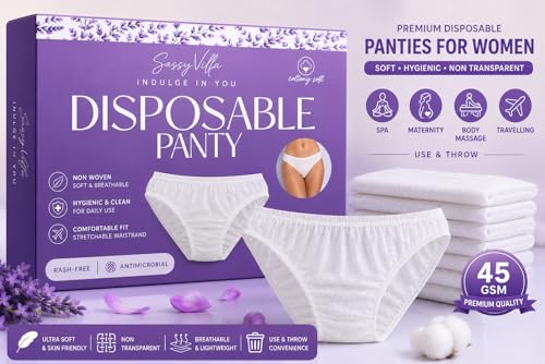 Image of 45 GSM Double Layerd Disposable Panties for Women Travel Double Layerd Spa Saloon Innerwear use and Throw Panty Disposable Panty White
