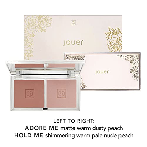 Jouer Blush Bouquet Duo 2 Shade Blush Palette High Pigment Powder Natural Flush Beauty Cosmetics Vitamin E Talc-Free Paraben, Gluten & Cruelty Free #TOP1