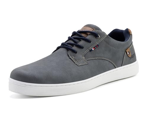Pyrathon Sneakers Herren Schuhe Business Leichte Oxford Freizeitschuhe 41-46EU(43EU,Grau)