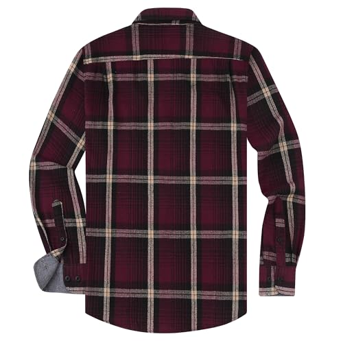 Alex Vando Mens Button Down Shirts Regular Fit Long Sleeve Casual Plaid Flannel Shirt