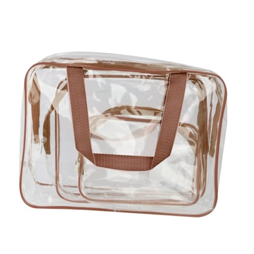 MOTHNUR Bolsa Neceser Maquillaje Transparente PVC Organizador Cosméticos para Viaje Hogar y Playa de Bolsas de Aseo