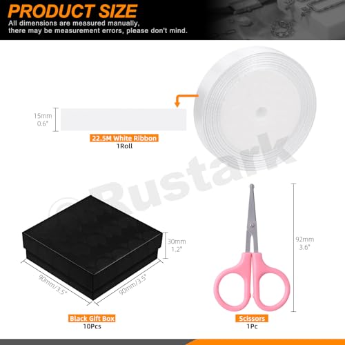Rustark R-1923 12Pcs 9X9X3Cm / 3.5X3.5X1 Inch Black Cardboard Jewelry Gift Boxes thumb #1