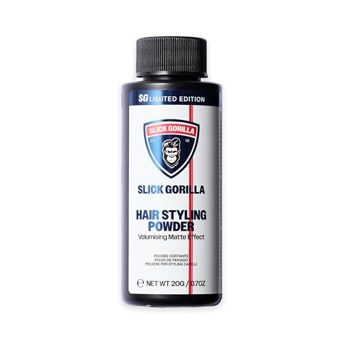 Slick Gorilla Polvo de Peinado de Fútbol Edición Limitada para Hombre 0.70 oz – Polvo de Textura Mate – Fijación de 24 Horas – Aporta Volumen, Agarre y Forma – Producto de Peinado Ligero