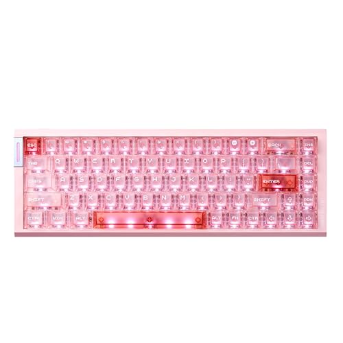Image of ATK RS6 Air Hall Effect Gaming Keyboard, 8K Polling, 256K Scan, 0.08 ms Latency, Adjustable 0.001-3.3 mm RT, Hard Gasket 5-Layer, Aluminum Plate, 65% 68-Key (Pink-Ice Blade)