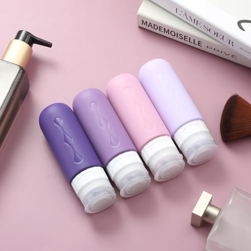 Image of Gemice Travel Bottles for Toiletries, Tsa Approved, Travel Size Containers, BPA Free Leak Proof Tubs Refillable Liquid Accessories for Cometic Shampoo and Lotion Soap