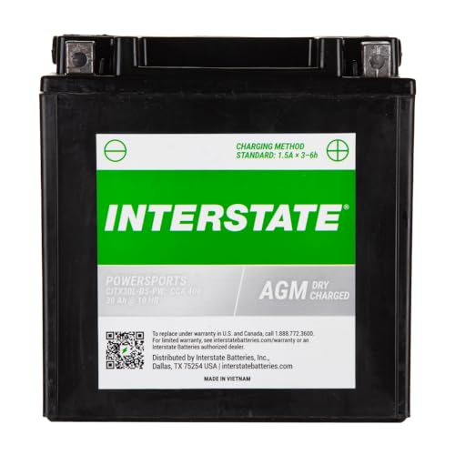 Interstate Batteries YIX30L-BS 12V 30Ah Powersports Battery