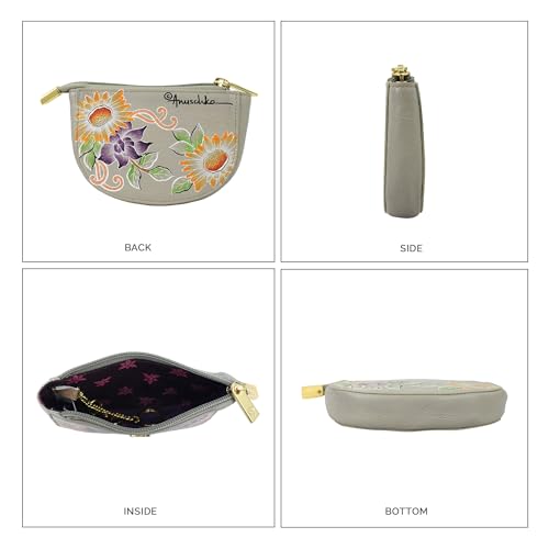 Anuschka Women's Original Hand-Painted Genuine Leather Zip Pouch Purse4