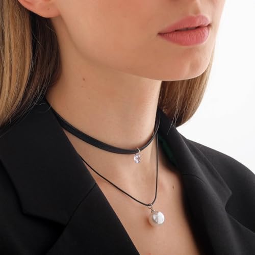 YOGAZEN 6 Stück Lederband für Kette, Lederband Halskette, Armband Lederkette Herren, Lederkette mit Verschluss, 2 mm Kunstleder mit Verschluss