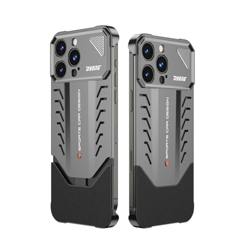 冷却 iPhone 15 Pro ケース 放熱 薄型 ワイヤレス充電対応 耐衝撃 いphone 15 Pro 冷却ケース MagSafe対応 アルミバンパー スマホ冷却 放熱 アイフォン 15 Pro 専用 カバー マグネット搭載 車載ホルダー対応 かっこ