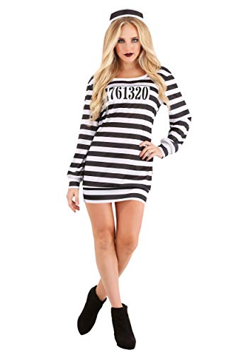 Fun Costumes - Women's Great Escape Prisoner Costume (Small, White)