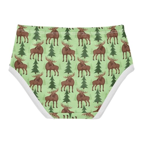 Girls' Underwear Moose Forest Cotton Stretch Comfort Toddler Panties2