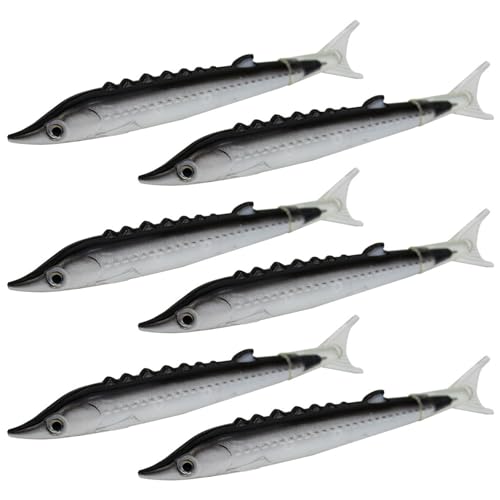NVOQILIN 6PCS Fish Shape Ballpoint Pen Novelty Writing Pen Funny Ballpoint Pen for Kid Student Reward, Christmas Stocking Fillers