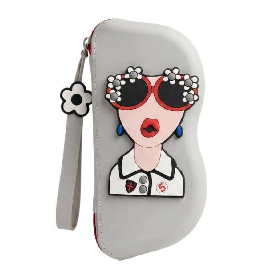 Quirky Eyewear Case Cute Silicone Travel Accessory-image-41
