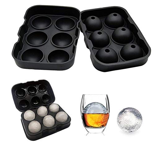 ULTRICS® Bolas de Hielo Molde, Premium BPA Free Silicona Ice Ronda Maker Molds Copas de Whisky Highball Cóctel o Licor y Cualquier Tipo de Bebidas