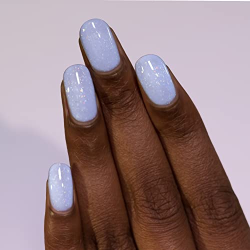 Image of ILNP Up Above - Creamy Pastel Sky Blue Shimmer Jelly Nail Polish
