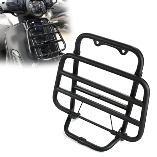 Porte-bagages avant acier inox noir scooter Vespa GTS 300 ABS 2014-2018