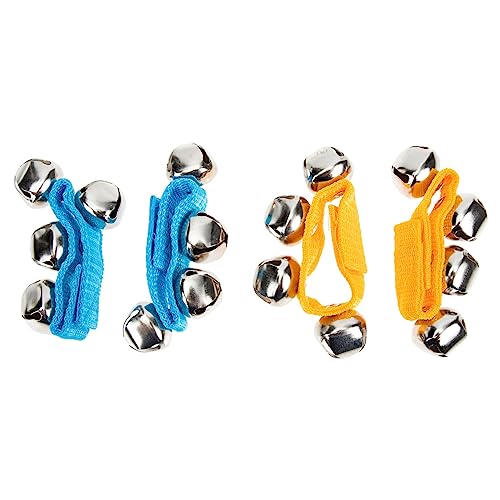 SWOOMEY 4Pcs Wrist Bells for Hand Rattle Musical and Easy to Wear for Creative Play and Decorative Fun