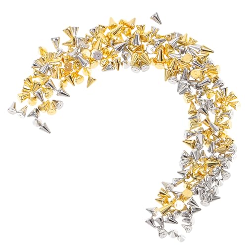 NOLITOY 200pcs Nail Art Metal Diamond Decoration Nail Art Charms Nail Art Jewel Charms for Nails Women Spike Nail Charms 3D Nail Charms Rivet Large Shining Nail Jewels Nail Gems