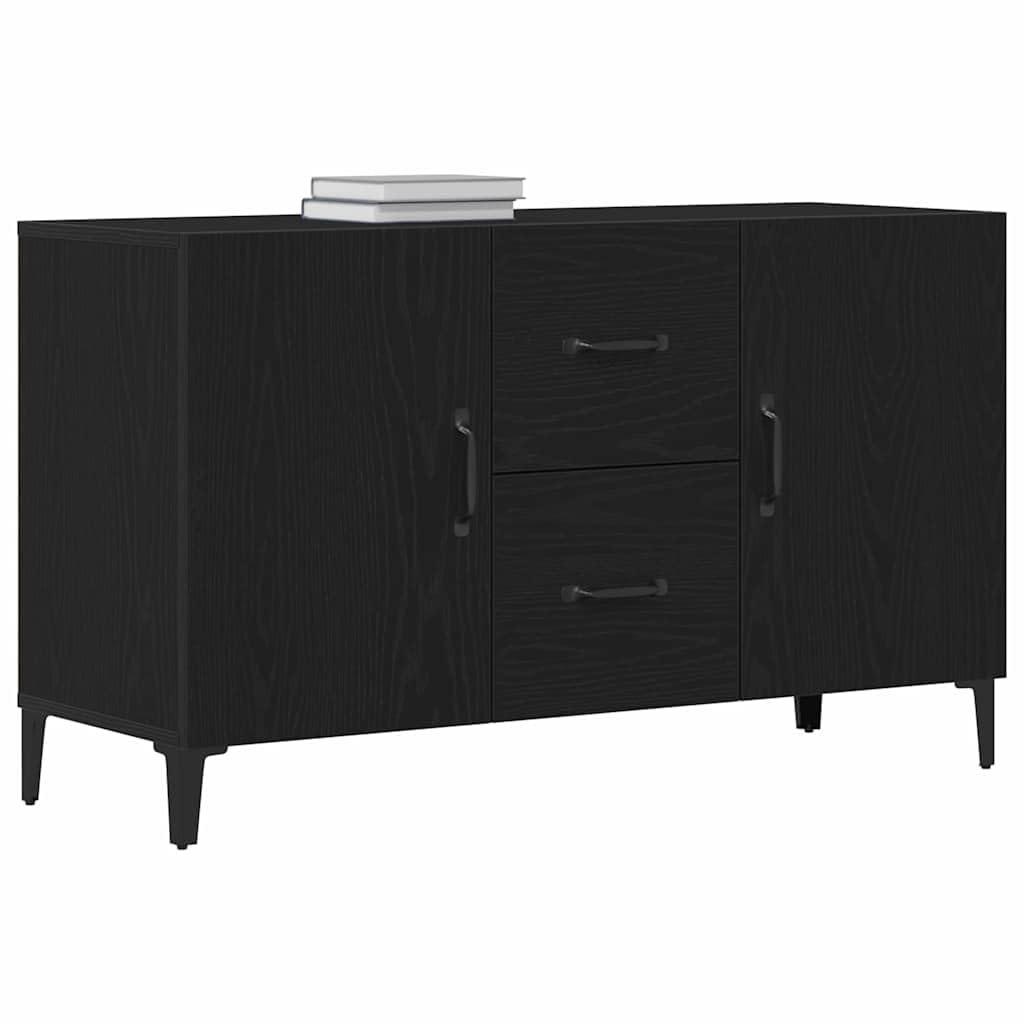 VIDAXL Sideboard Black Oak Engineered Wood - 100 x 36 x 60 cm