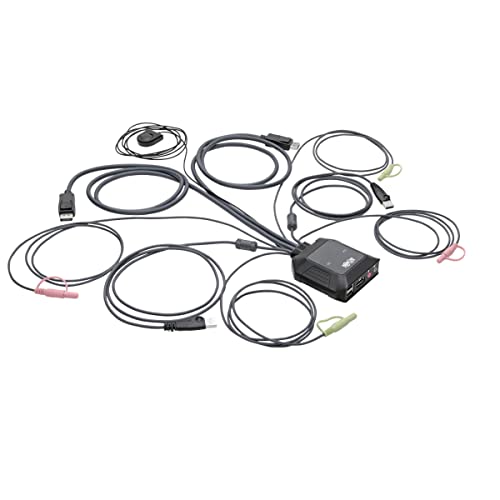 Tripp Lite 2-Port USB DisplayPort Cable KVM Switch W A/V Peripheral Sharing