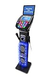 Easy Karaoke Bluetooth Karaoke System with Speaker Pedestal - Professional CDG System with 6 Speakers, LED Disco Lights, 7