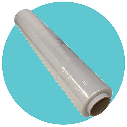 Image of Triplast 500mm Heavy Duty Clear Pallet Stretch Wrap - Extra Long Rolls, Standard Core, 25mu Thick - Plastic Shrink Wrap & Industrial Cling Film for Removals & Warehouse Packaging Use (12 Rolls)