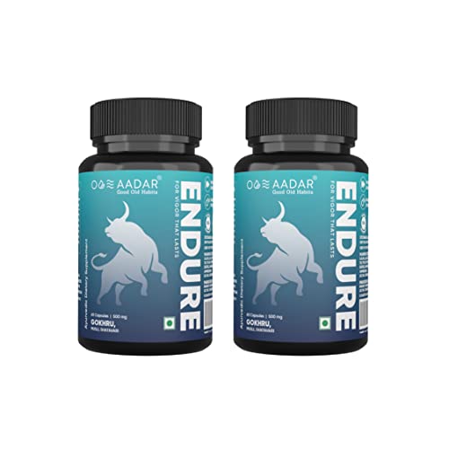 AADAR EN-DURE Capsule | Improves Energy, Immunity, Specially formulated for Men | Contains 10+ Ayurvedic herbs including Shilajit, Gokhru and Musli (60 Capsules) Pack of 2 AADAR EN-DURE Capsule | Improves Energy, Immunity, Specially formulated for Men | Contains 10+ Ayurvedic herbs including Shilajit, Gokhru and Musli (60 Capsules) Pack of 2