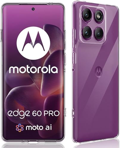Image of DIZORO Case for Motorola Edge 60 Pro 5G, Military Grade Drop Protection Phone Case, Yellowing Resistant, Anti-Scratch Hard PC Back, Shockproof Hard Ultra-Thin Protective Cover, Clear