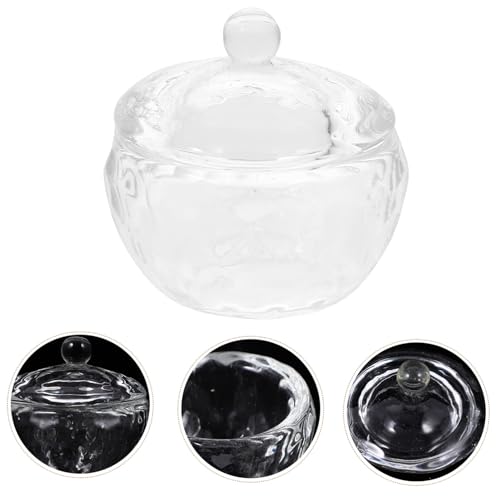 Plato de vidrio para uñas, accesorio para manicura miniatura 4