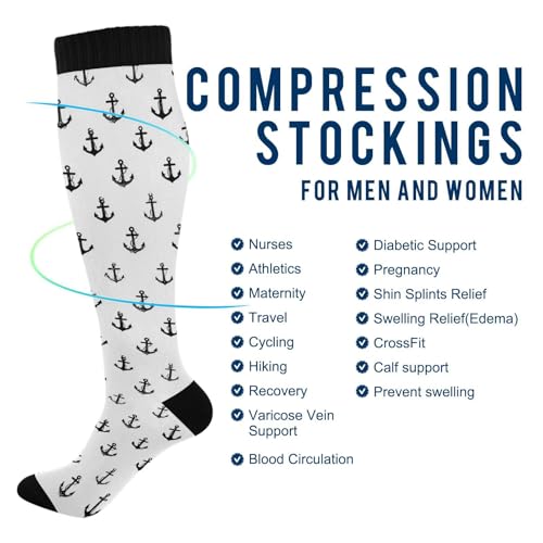 Image of Wusikd Blue Yellow Monster Trucks Compression Socks for Women and Men Circulation Long Socks for Athletic Running 1