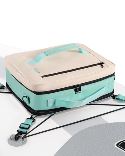 Erweiterbare Stand Up Paddle Board Kühltasche – Für 10/20 Dosen | Robustes Paddleboard-Zubehör mit Isolierung, Wasserdichtem Reißverschluss, Auslaufsicherem Innenfutter & Gratis Handyhülle