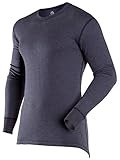 ColdPruf Men's Authentic Dual Layer Long Sleeve Crew Neck Base Layer Top, Navy, Medium