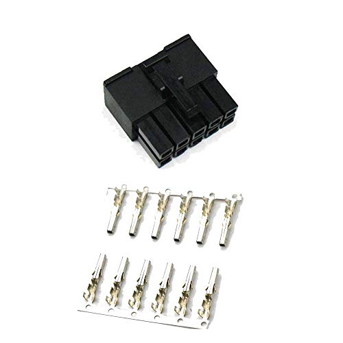 PC用PSU 電源コネクタ 10Pin レセクタプルx1 圧着ピンx12 セット (Molex 5556 5557互換品)