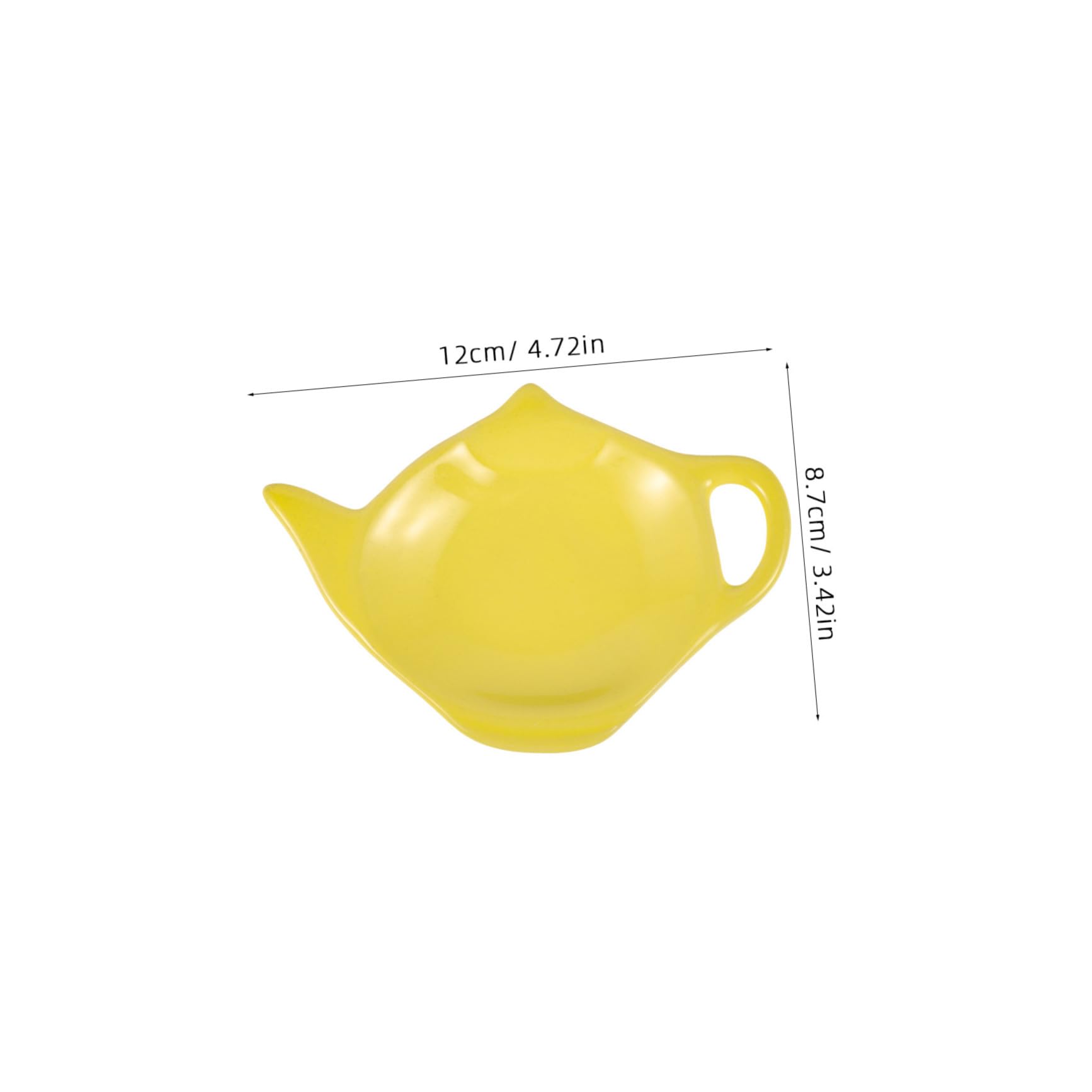 FELTECHELECTR Teapot Shaped Ceramic Tea Bag Coaster Stylish Desktop Organizer for Tea Bags Sugar and Lemon Wedges Tea Accessory for Home and Office Delicate Design
