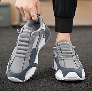 Comfortable and Stylish Platform Trainers for Outdoor Walking,Jogging,Camping,All Seasons Men's Lace Up Trainers3