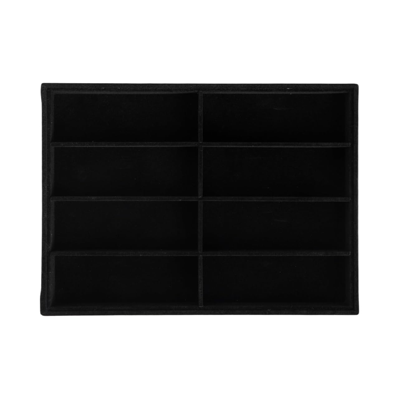 DANNMPX Eyewear Organiser Velvet Glasses Organizer 8-Slot Sunglasses Tray Box Storage(Black,No lid)