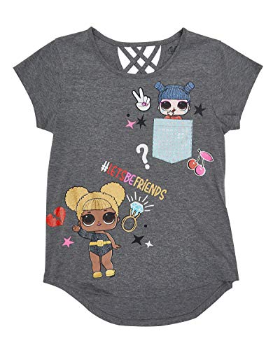 Image of L.O.L. Surprise! Girls Short Sleeve Graphic T-Shirt - Pink Cartoon Tee with Favorite Characters
