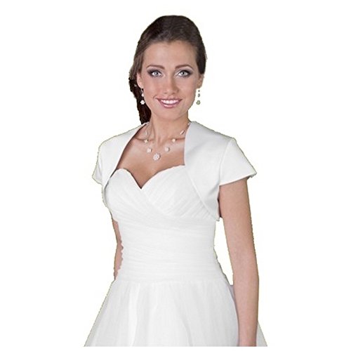 Bolero Mariage Satin Manches Courtes Satin