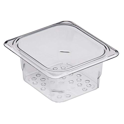 Cambro 1/6 Size 3-inch Deep Camwear Colander, 6.38-inch L x 6.94-...