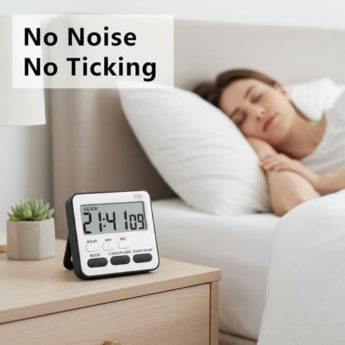 Image of Digital Alarm Clock Style Classic Analog Twin Bell Alarm Clock for Bedroom | Loud Alarm Desk Table Clock, Heavy Sleepers | Vintage Retro Clock for Home, Office, Study Table, Dcor