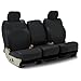 Coverking Custom Fit Seat Cover Designed for Select Toyota Models: 1 Row, Ultisuede Leatherette Suede Fabric, Black