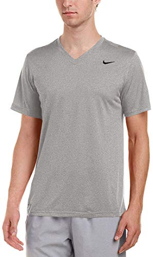 Nike Mens Legend V-Neck Training T-Shirt Carbon Heather/Black 624314-091 Size Medium