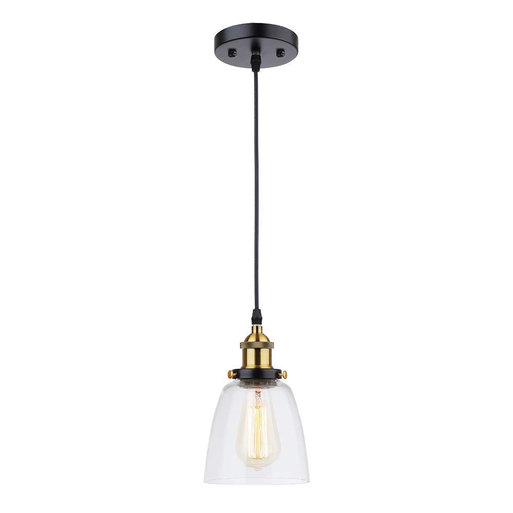 Lampe de plafond en métal noir pour éclairage de cuisine et table