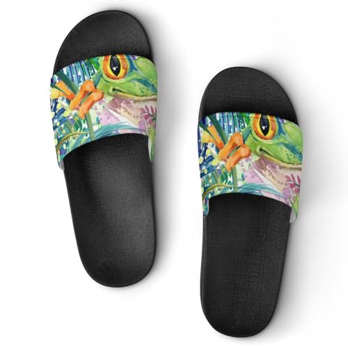 Sandales chaussons de maison grenouille et claquettes femme légères pour l'été