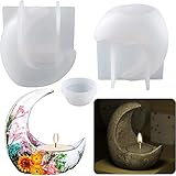 🌙Mehrere Szenarien:Diese Silikonformen eignen sich für die Innendekoration, Tischdekoration, Hochzeitsdekoration, Candlelight Dinners, Weihnachten, etc. Sie sind ideal für Heimdekoration, Restaurants, Bars und andere Gelegenheiten. Die perfekte Wahl für die Kerzendekoration, ob für den Außen- oder Innenbereich.