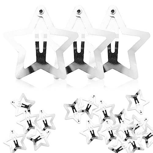 NAVESO 50 Stück Y2k Accessoires Haarspangen mit Stern-Design, Metall Snap...