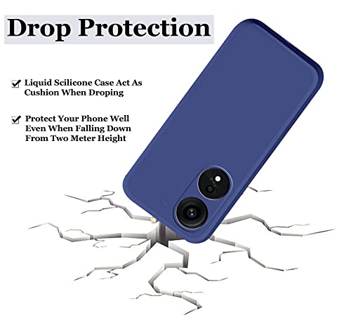 Image of A rtistque Liquid Silicone Back Cover Case for Oppo A1 Pro Matte Shockproof TPU Soft Flexible with Camera Protection - Blue