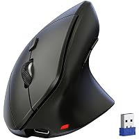 Tecknet Rechargeable Wireless Vertical Ergonomic Mouse w/ 2.4G & Dual Bluetooth