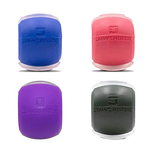 Jawzrsize Athletic Bundle Jaw Enhancer - Jaw, Face, and Neck Exerciser, Helps Reduce Stress and Cravings - Facial Exercise (Beg., Int., Adv., & Elite - Blue, Pink, Purple, & Green)