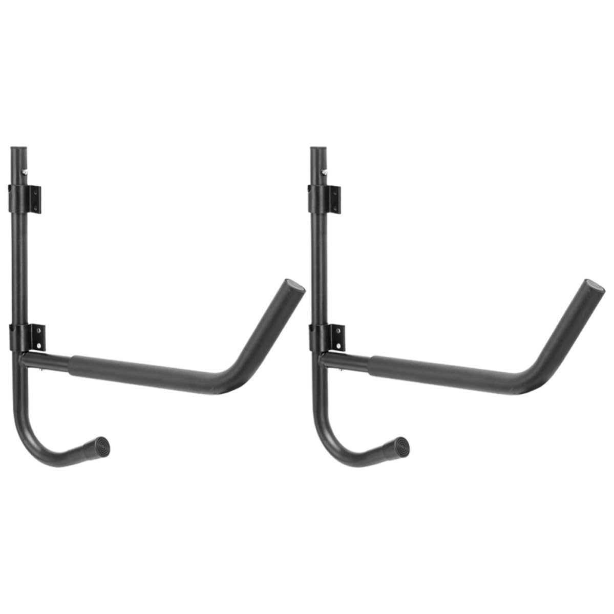 ULTECHNOVO 2 Juegos Soportes para Guardar Kayaks Estante de Almacenamiento para Kayak Plegable Hierro y Espuma Protectora EVA Negro Montaje en Pared Almacenamiento Interior